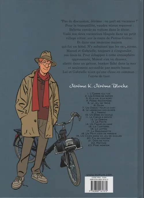 Verso de l'album Jérôme K. Jérôme Bloche Tome 12 Le gabion