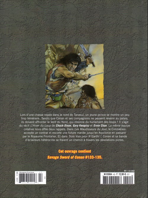 Verso de l'album The Savage Sword of Conan - La Collection Tome 42 L'hiver du loup