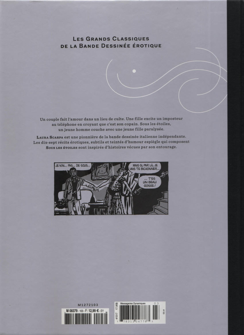Verso de l'album Les Grands Classiques de la Bande Dessinée Érotique - La Collection Tome 103 Sous les étoiles