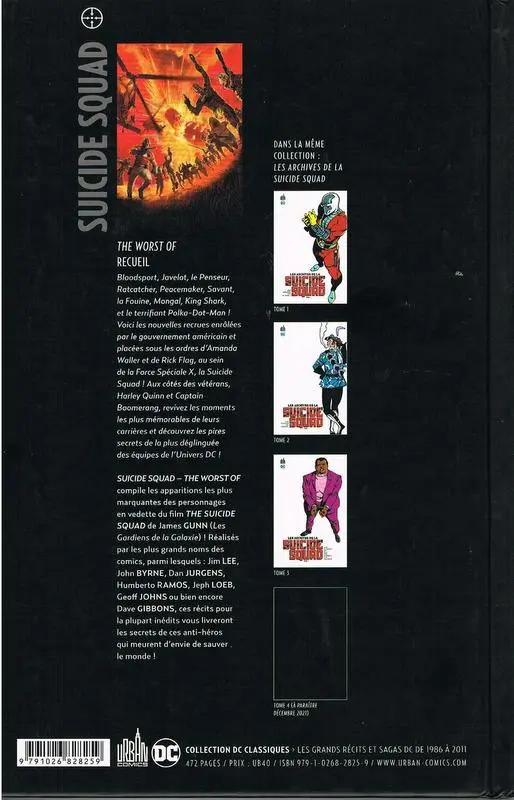 Verso de l'album Suicide Squad : The Worst of