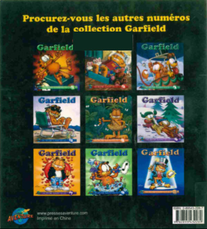 Verso de l'album Garfield #9