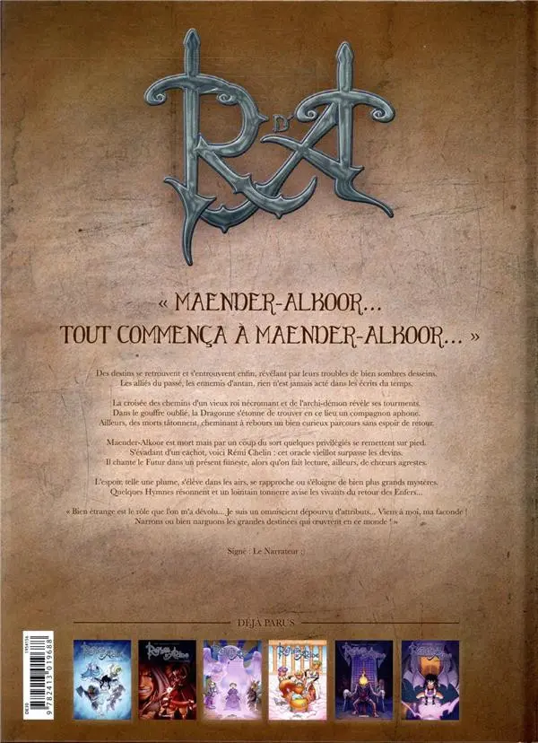 Verso de l'album Reflets d'Acide Tome 10
