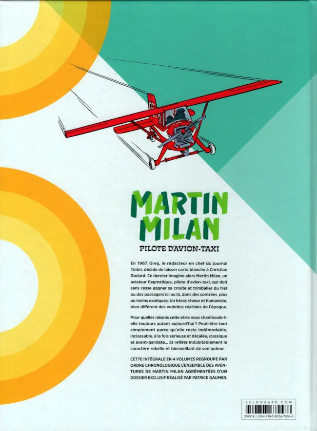 Verso de l'album Martin Milan 2ème Série 2 Intégrale 2