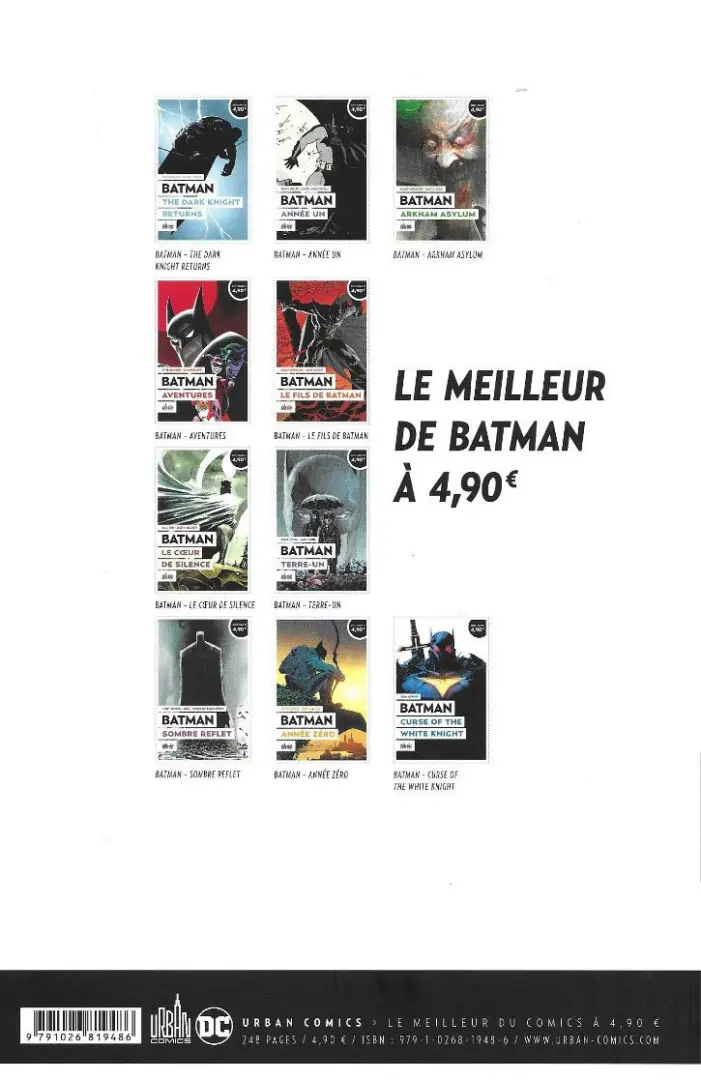 Verso de l'album Batman : White Knight 2