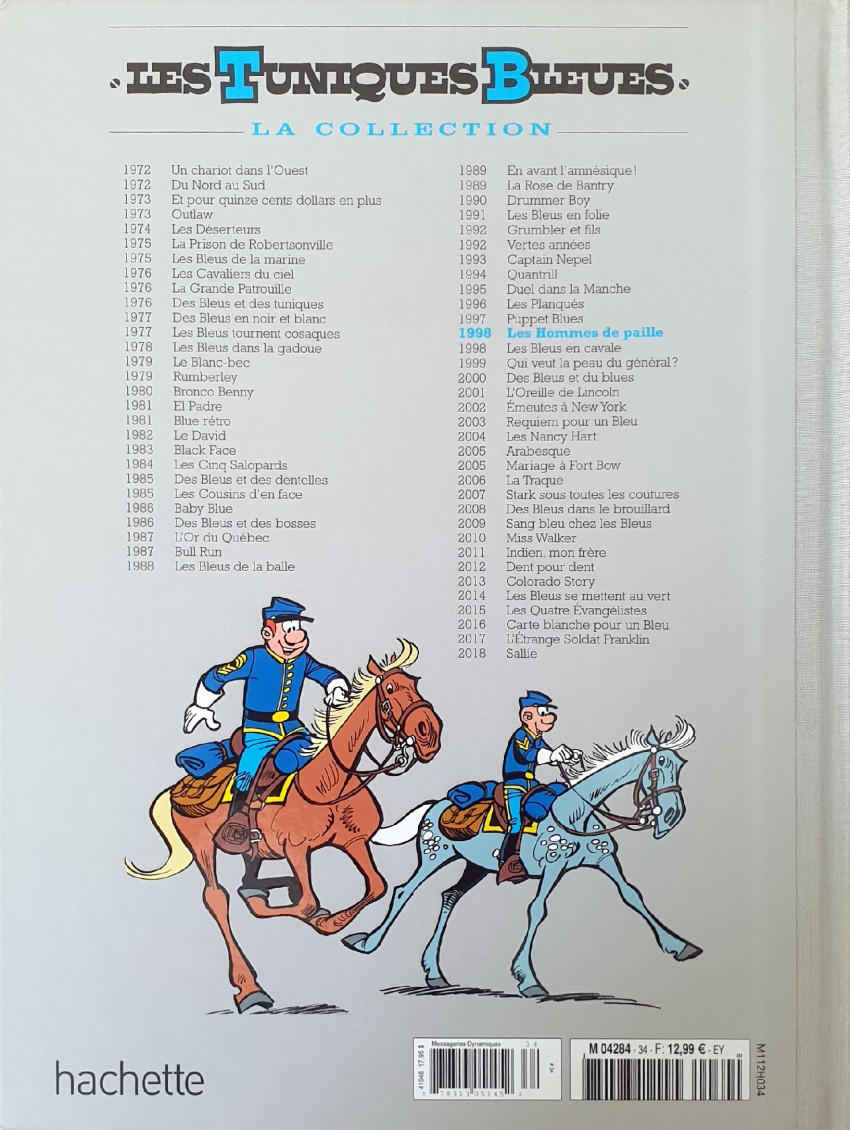 Verso de l'album Les Tuniques Bleues La Collection - Hachette, 2e série Tome 34 Les hommes de paille