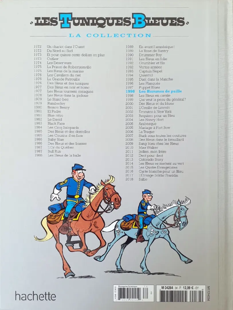 Verso de l'album Les Tuniques Bleues La Collection (Hachette) Tome 34 Les hommes de paille