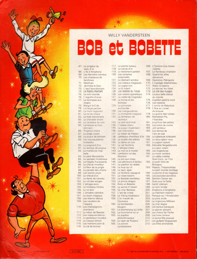 Verso de l'album Bob et Bobette Tome 76 L'aigrefin d'acier