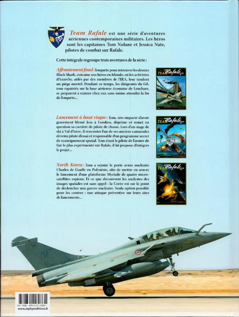 Verso de l'album Team Rafale N° 3 Intégrale