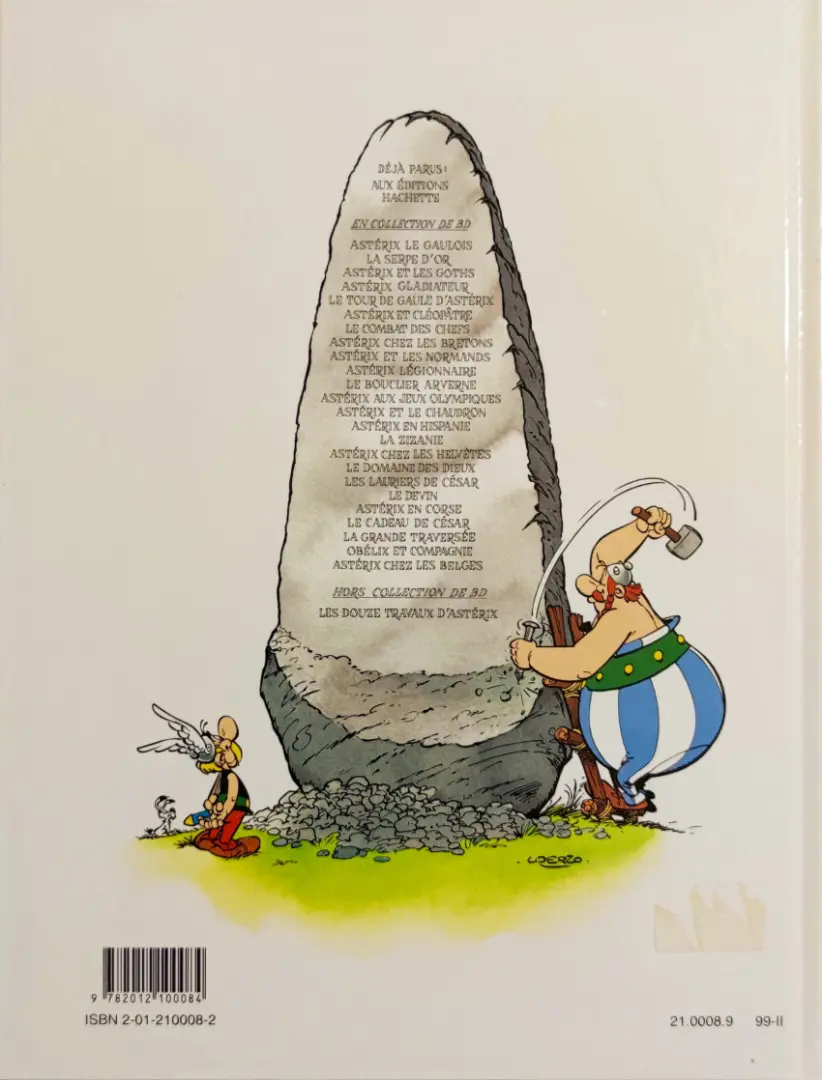 Verso de l'album Astérix Tome 8 Astérix chez les bretons