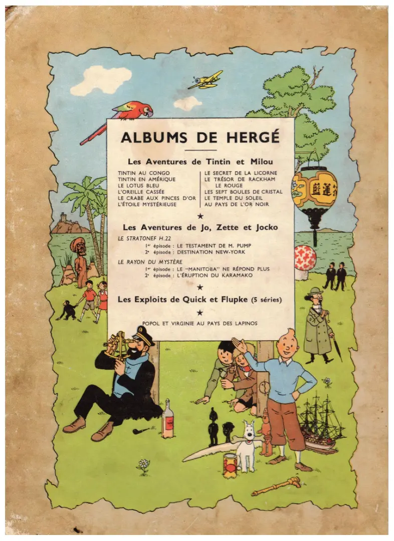 Verso de l'album Les Aventures de Jo, Zette et Jocko Tome 2 Destination New-York