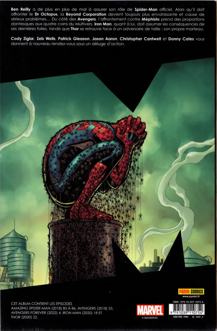 Verso de l'album Marvel Comics Tome 10