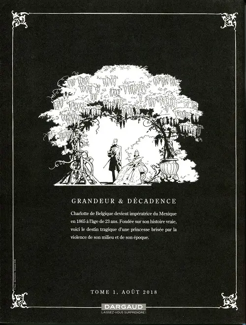 Verso de l'album Charlotte Impératrice I La princesse et l'archiduc