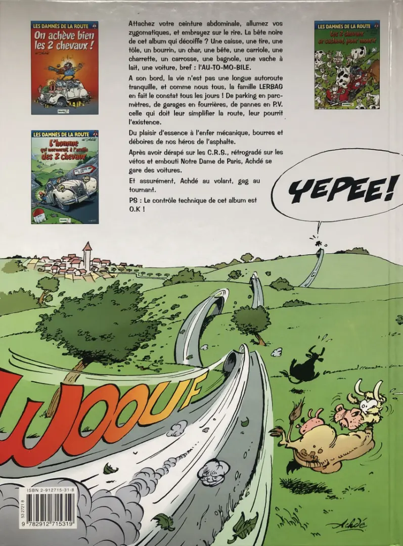 Verso de l'album Les damnés de la route Tome 2 L'homme qui murmurait à l'oreille des 2 chevaux