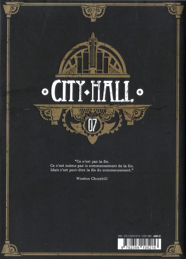 Verso de l'album City Hall Tome 07