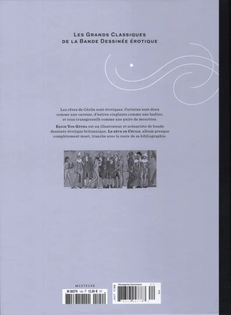 Verso de l'album Les Grands Classiques de la Bande Dessinée Érotique - La Collection Tome 140 Le rêve de Cécile