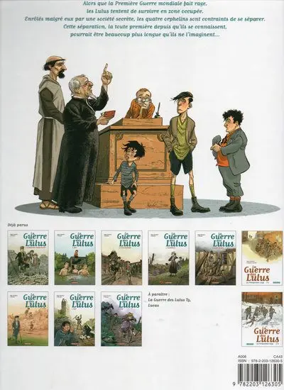 Verso de l'album La Guerre des Lulus Tome 5 Le Der des ders