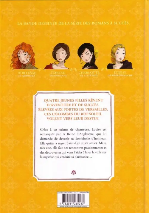 Verso de l'album Les Colombes du Roi-Soleil Tome 2 Le secret de Louise
