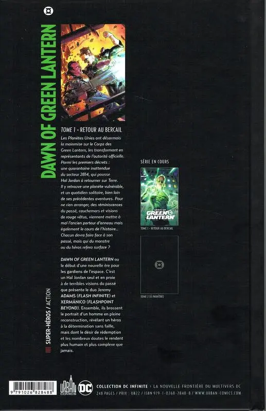 Verso de l'album Dawn of Green Lantern Tome 1 Retour au bercail
