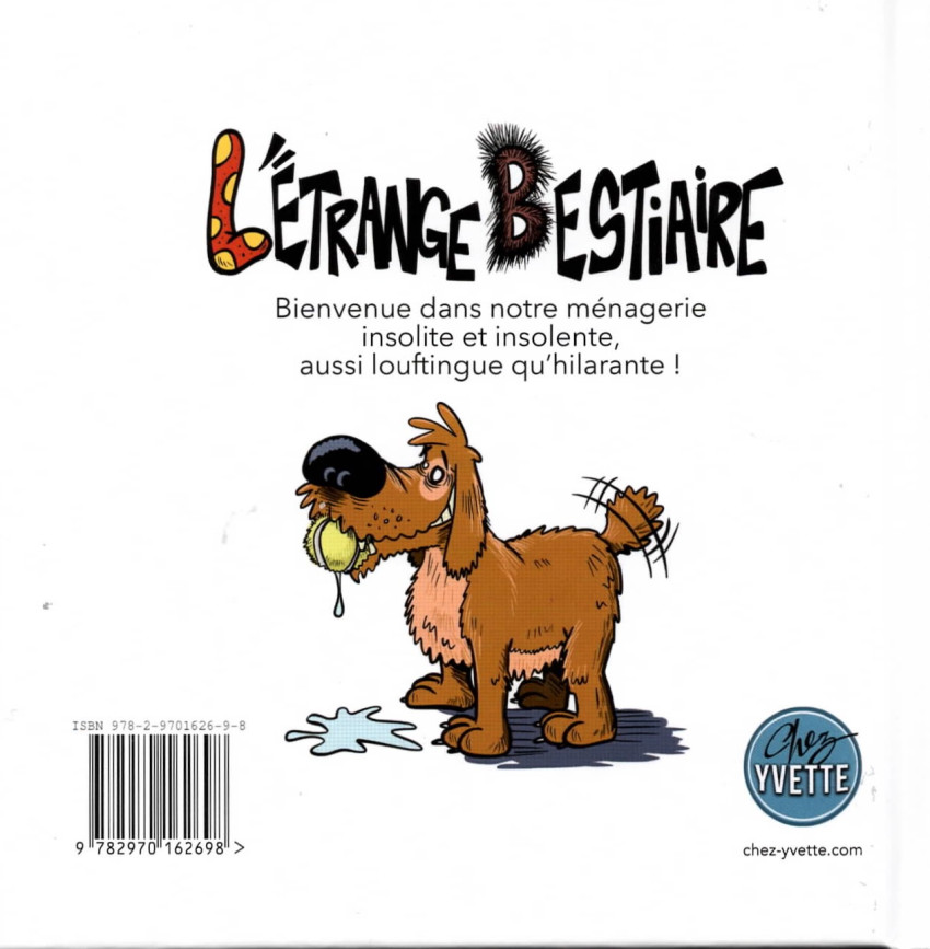 Verso de l'album L'Étrange Bestiaire