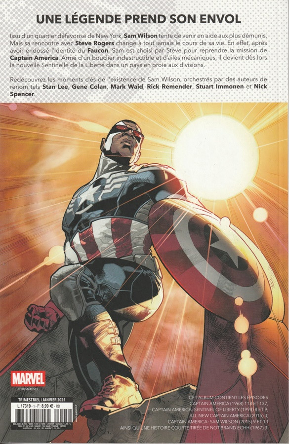 Verso de l'album Marvel Heroes Tome 1 Captain America