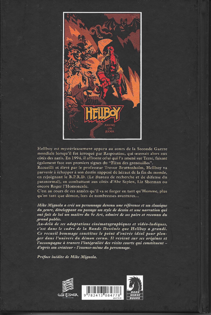 Verso de l'album Hellboy