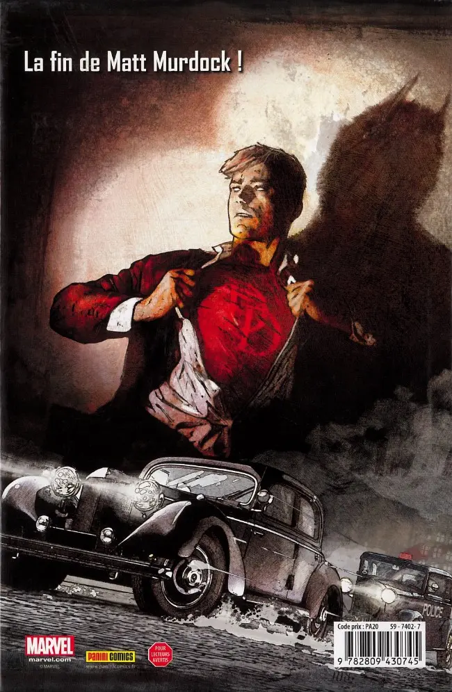 Verso de l'album Daredevil - L'Homme sans peur Tome 4 Le Décalogue