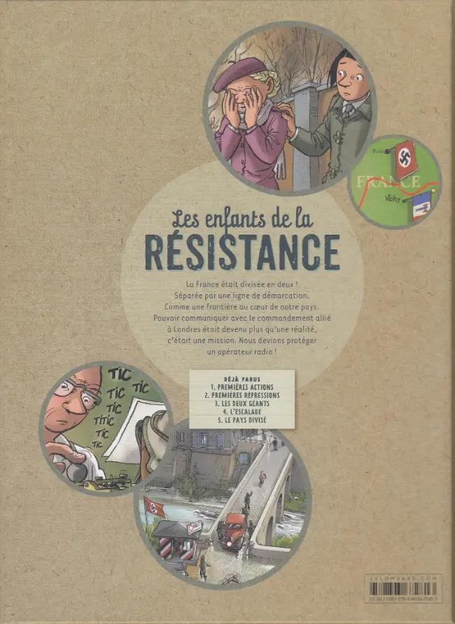 Verso de l'album Les Enfants de la Résistance Tome 5 Le pays divisé