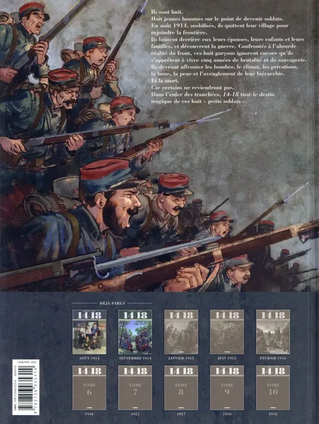 Verso de l'album 14-18 Tome 2 Les chemins de l'enfer (septembre 1914)