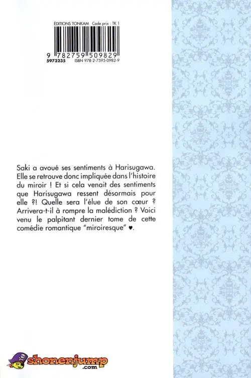 Verso de l'album Harisugawa au pays des miroirs 3