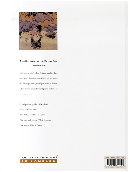 Verso de l'album A la recherche de Peter Pan