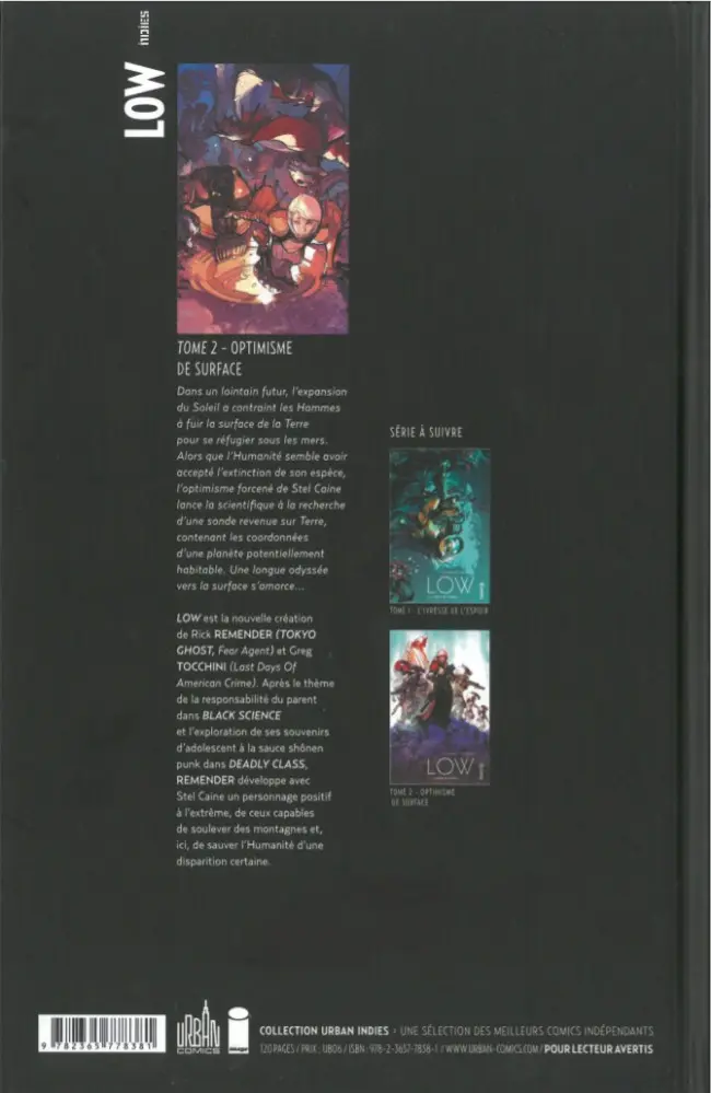 Verso de l'album Low Tome 2 Optimisme de surface