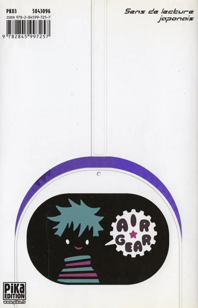 Verso de l'album Air gear 4