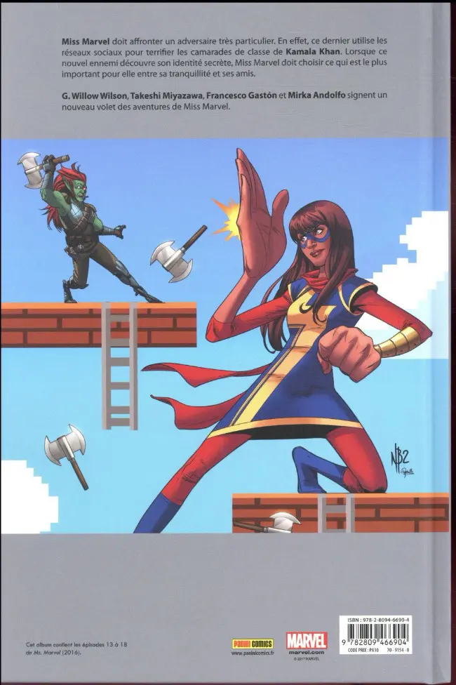 Verso de l'album Ms. Marvel Tome 6 Dégâts par seconde