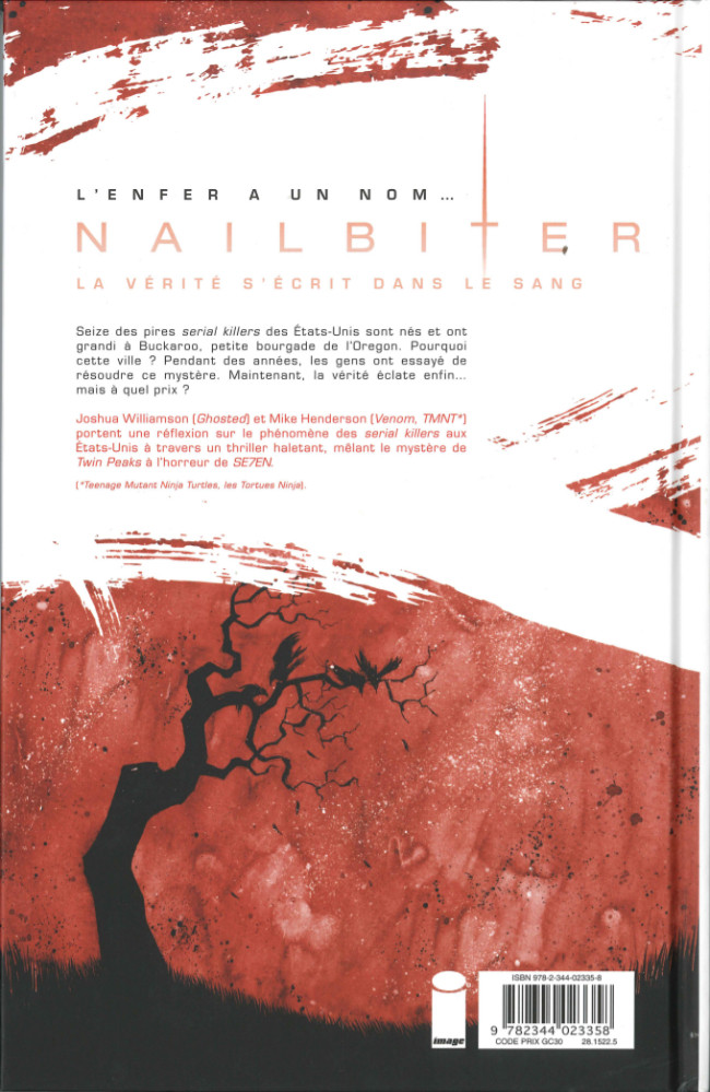 Verso de l'album Nailbiter Tome 6 Sanglante vérité