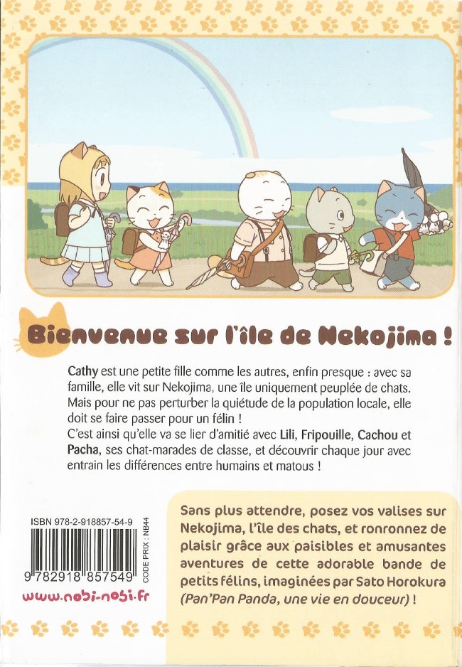 Verso de l'album Nekojima - L'île des chats