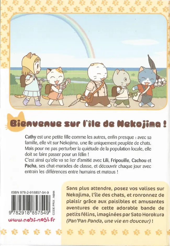 Verso de l'album Nekojima - L'île des chats