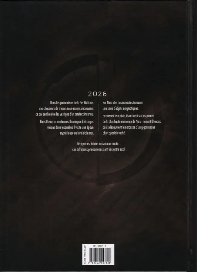 Verso de l'album Olympus Mons Tome 1 Anomalie un