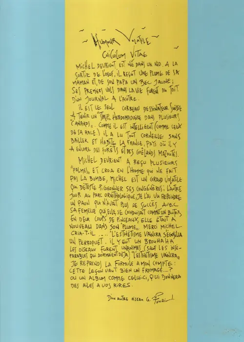 Verso de l'album Phenix & Co