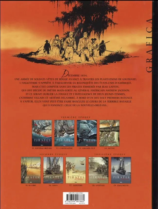 Verso de l'album Les Pirates de Barataria Tome 9 Chalmette