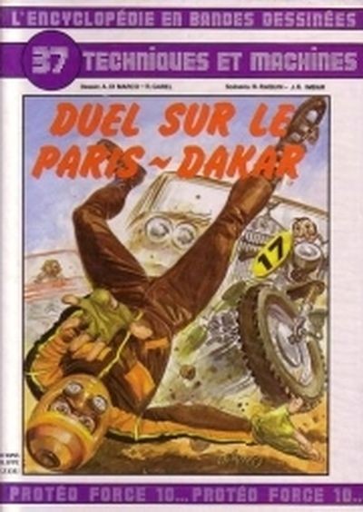 Couverture de l'album L'Encyclopédie en Bandes Dessinées Tome 37 Techniques et machines : duel sur le Paris-Dakar