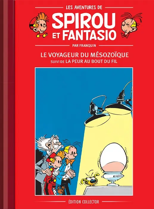 Couverture de l'album Spirou et Fantasio Édition collector Tome 13 Le voyageur du Mésozoïque suivi de La peur au bout du fil