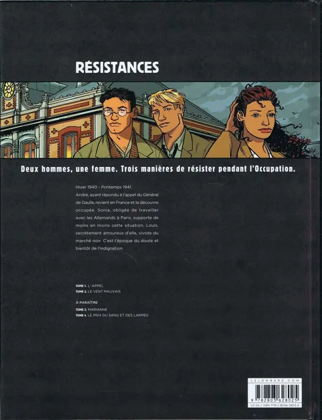 Verso de l'album Résistances Tome 2 Le vent mauvais