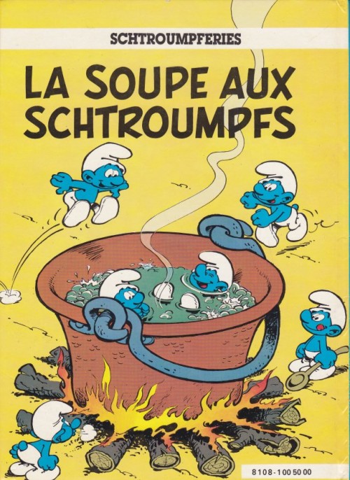 Verso de l'album Les Schtroumpfs Le schtroumpfissime / La soupe aux Schtroumpfs