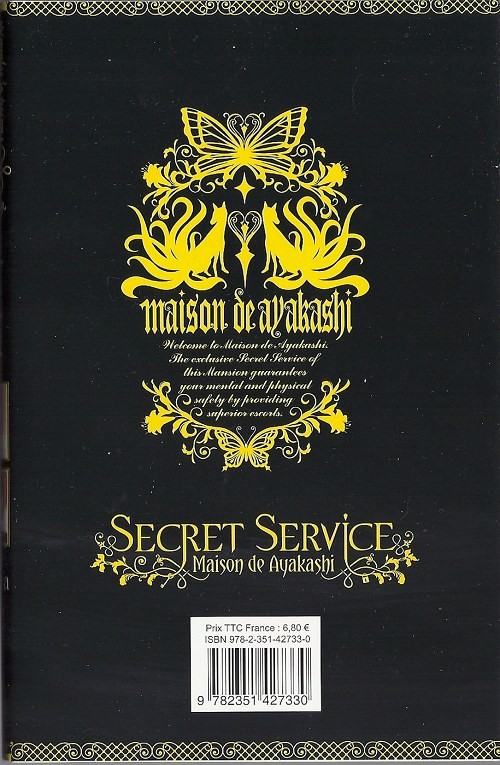 Verso de l'album Secret service - Maison de Ayakashi 5