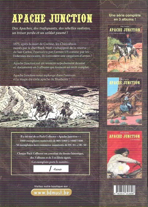 Verso de l'album Apache Junction Dossier historique