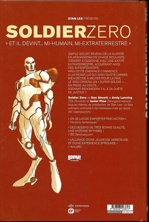 Verso de l'album Soldier zero Tome 2