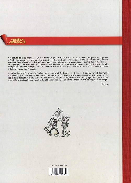 Verso de l'album Spirou et Fantasio - L'intégrale Version Originale Tome 6 L'ombre du Z