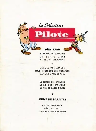 Verso de l'album Astérix Tome 4 Astérix gladiateur