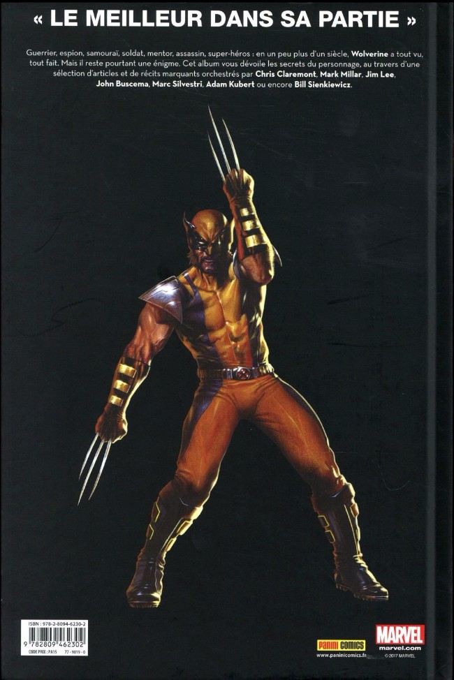 Verso de l'album Je suis Wolverine