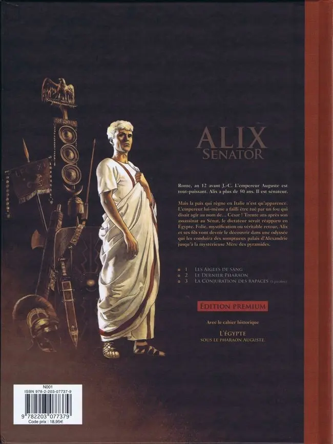 Verso de l'album Alix Senator Tome 2 Le Dernier Pharaon